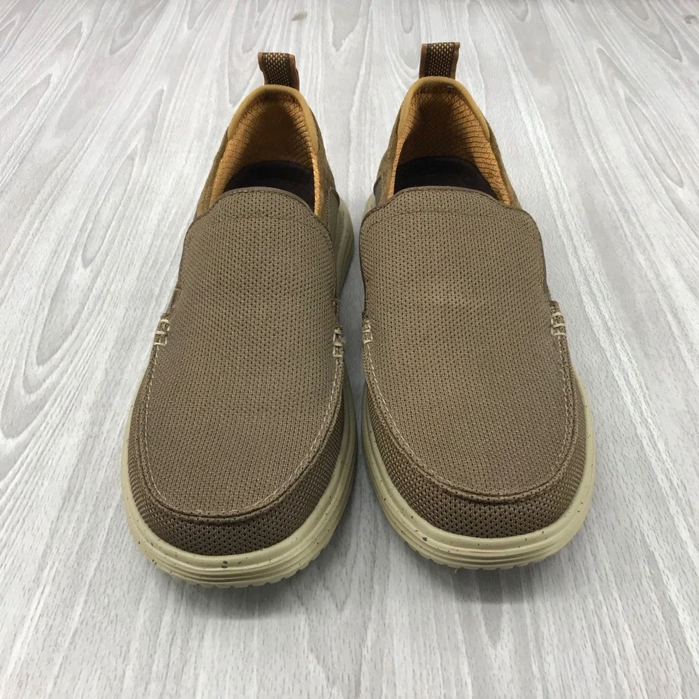 Skechers Mens Classic Fit Air‎ Cooled Memory Foam Loafers Brown 204568 BRN